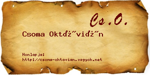 Csoma Oktávián névjegykártya